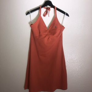 Orange Lacoste Halter Dress